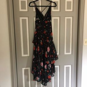 Lulus floral polka dot dress XS